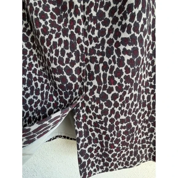 Talbots Womens Leopard Print Pencil Skirt Purple Grey Animal Print Size 16 - Picture 4 of 11